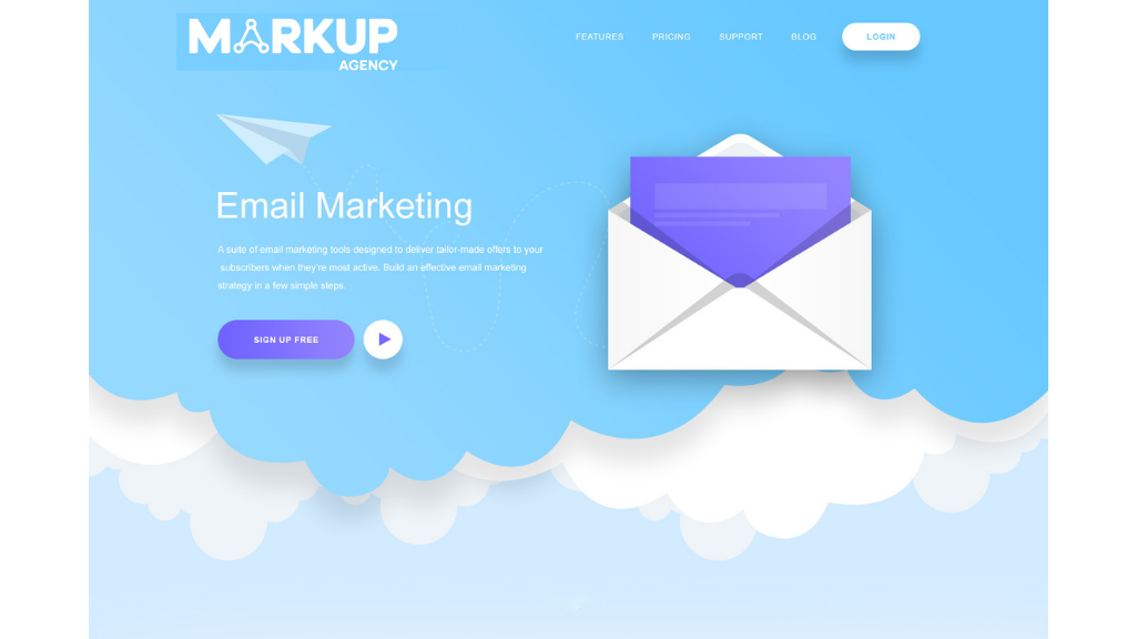 A landing page generation process